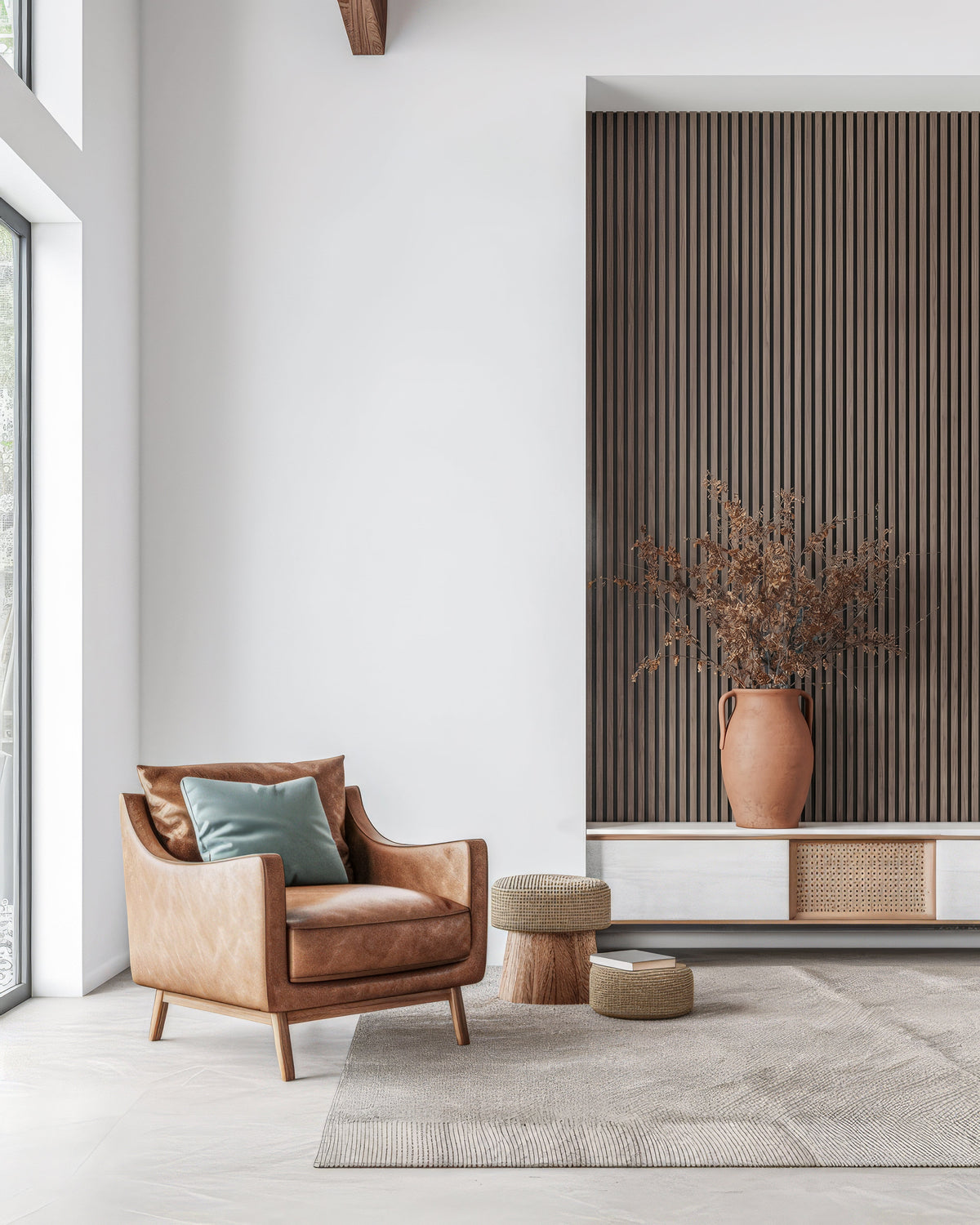 Smoked Ash Acoustic Panel 2800x600 Thin Slatt
