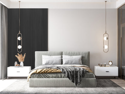 Black Oak Acoustic Panel 2400x600 Thin Slatt
