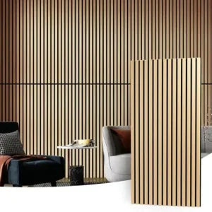 Acoustic Slat Wall Panels | Premium MDF | 244cm x 60cm | Ash Wood