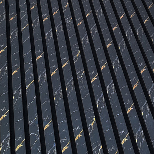 Acoustic Slatted Wall Panel 2400mm x 600mm - Black Marble x 1 Panel