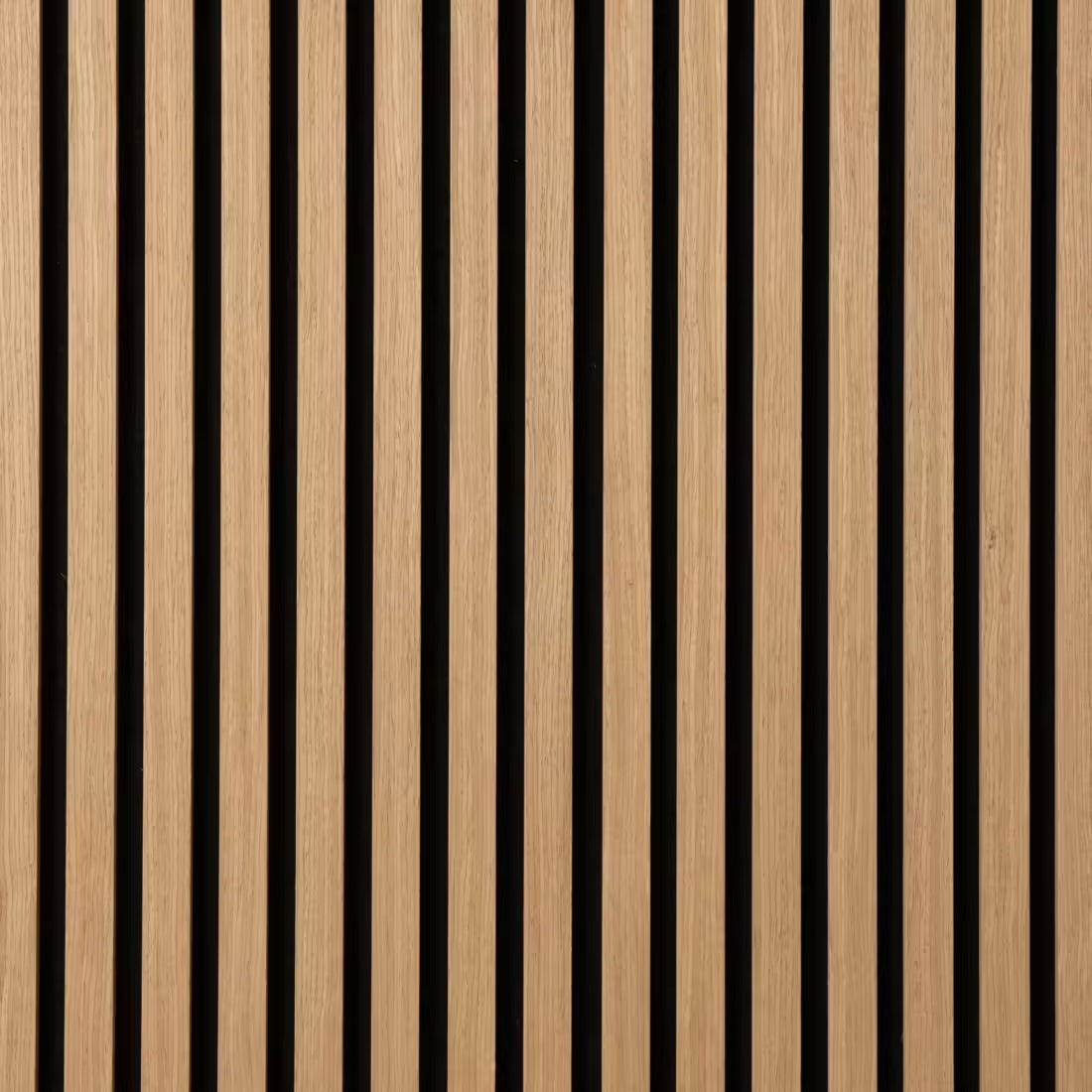 Acoustic Slatted Wall Panel 2400mm x 600mm - Light Oak x 1 panel