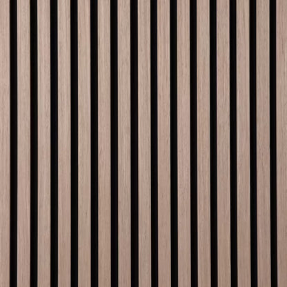 Acoustic Slatted Wall Panel 2400mm x 600mm - Canadian Teak Oak x 1 panel