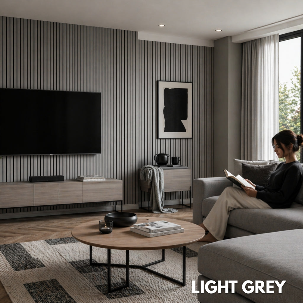 Premium Acoustic Slatted Wall Panel (Multiple Colours)