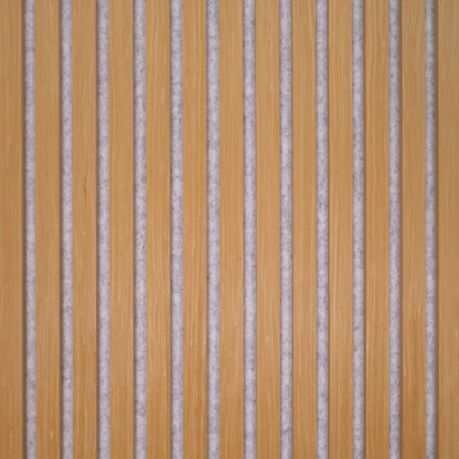 Acoustic Slatted Wall Panel 2400mm x 600mm - Classic Oak (Grey Backing) x 1 panel