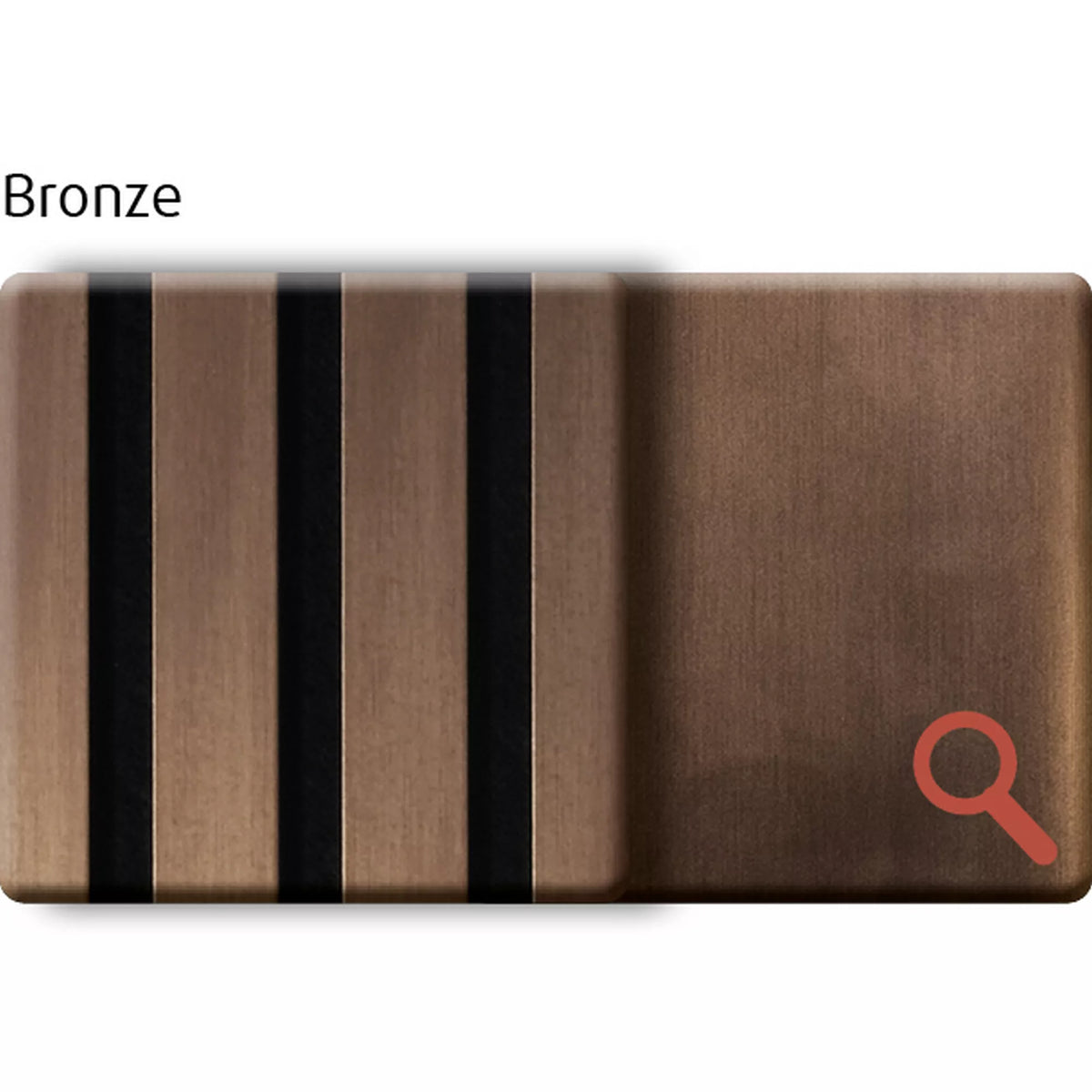 Acoustic Slatted Wall Panel 2400mm x 600mm - Bronze x 1 panel (m-brown)