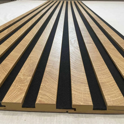 Acoustic Slat Wall Panels | Premium MDF | 244cm x 60cm | Light Oak