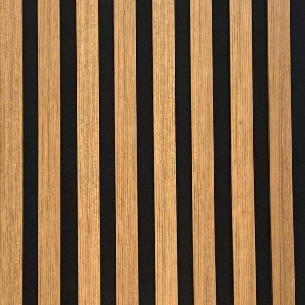 Acoustic Slat Wall Panels | Premium MDF | 244cm x 60cm |Teak Oak