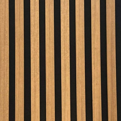 Acoustic Slat Wall Panels | Premium MDF | 244cm x 60cm |Teak Oak