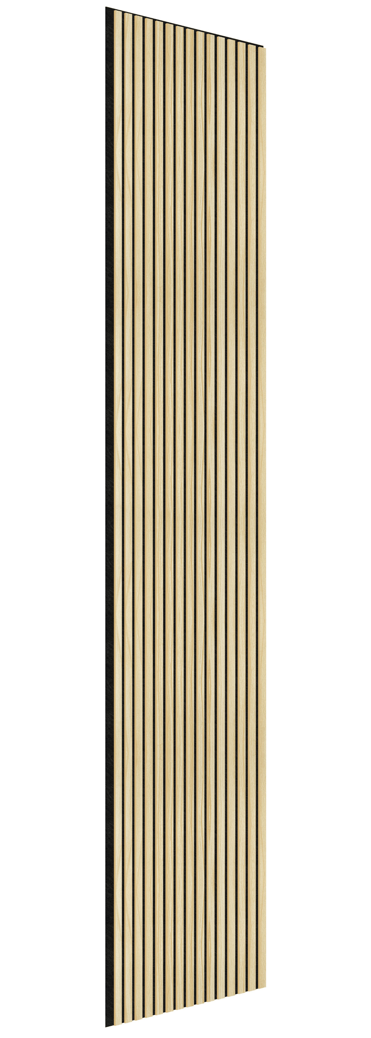Acoustic Slatted Wall Panel 240 x 60cm - Slimline Profile - Oak