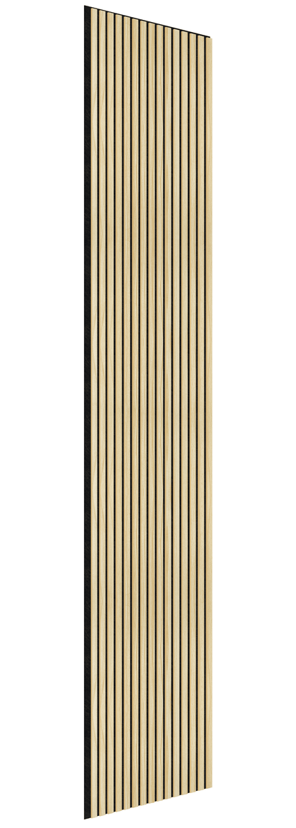 Acoustic Slatted Wall Panel 240 x 60cm - Slimline Profile - Oak