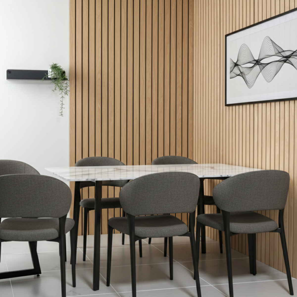 Premium Thick Slat Large Wall Panel 280cm x 60cm (Oak) - 35mm thickness