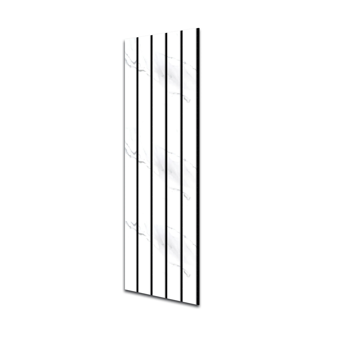 Premium Thick Slat Large Wall Panel 280cm x 60cm (White Marble) - 35mm thickness