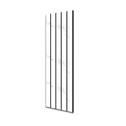 Premium Thick Slat Large Wall Panel 280cm x 60cm (White Marble) - 35mm thickness