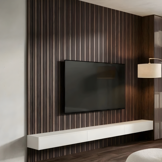 Teste Acoustic Multi Width Panel - 240cm x 60cm (Dark Oak)