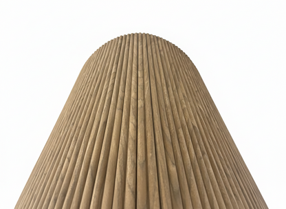 2.4m Flexible Premium Veneer Mini Ridge Wall Panels - Walnut