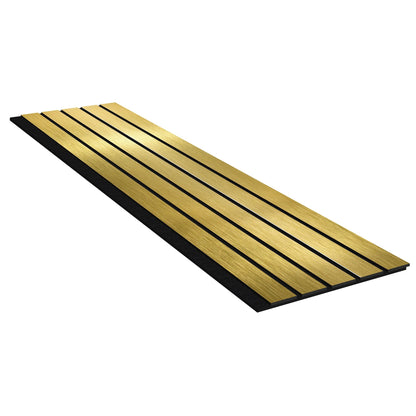 Acoustic Slat Wall Panels | Premium UltraWide Slats | 240cm x 60cm | Gold