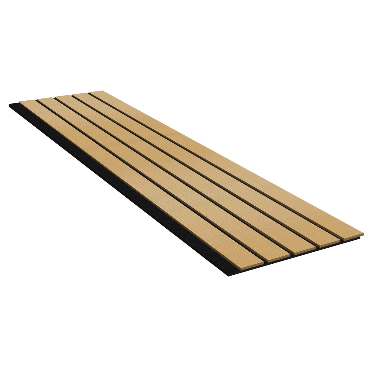 Acoustic Slat Wall Panels | Premium UltraWide Slats | 300cm x 60cm | Light Oak With Black