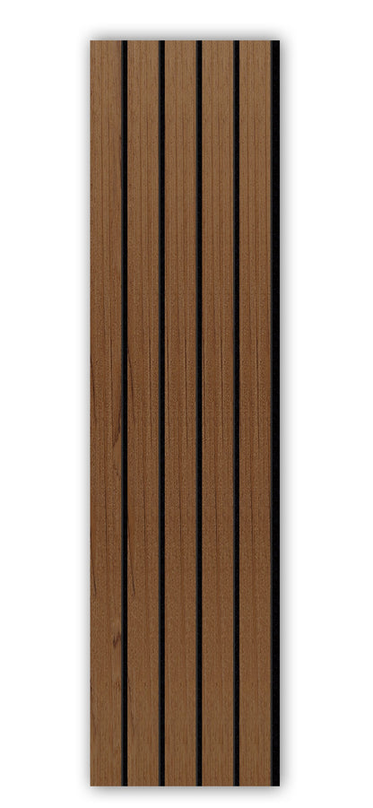 Acoustic Slat Wall Panels | Premium UltraWide Slats | 240cm x 60cm | Teak Oak